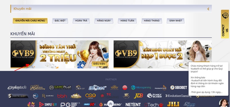 Cập nhật các chương trình khuyến mãi Vuabai9 mới nhất 1 Khuyến Mãi Vuabai9 Dành Cho Tân Thủ