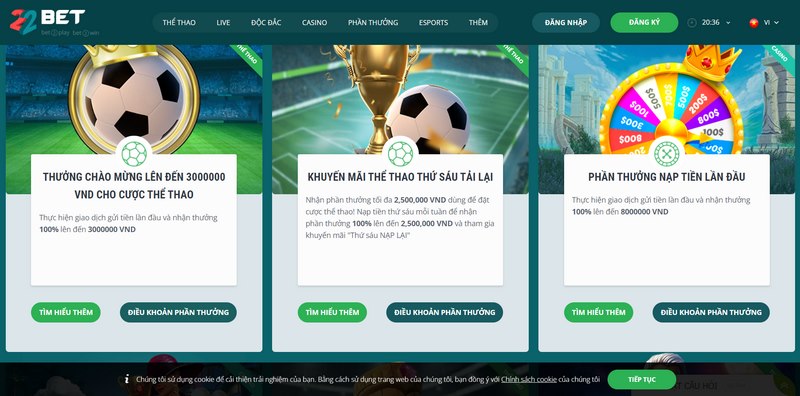 22Bet - Tụ điểm đỏ đen hấp dẫn cho tín đồ xanh chín 6 Khuyến Mãi 22Bet Mang Đến Những Chương Trình Sự Kiện Thú Vị