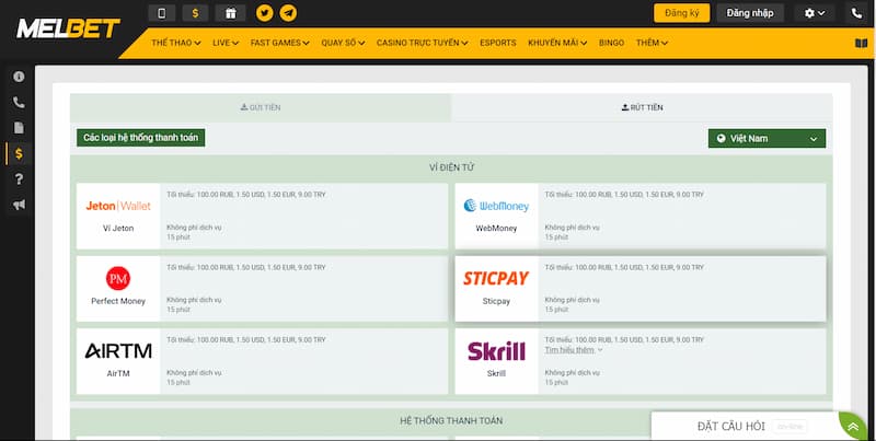 MelBet - Tụ điểm cá cược đỉnh cao top 1 thị trường hiện nay 6 Hướng Dẫn Rút Tiền Melbet