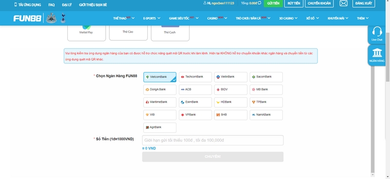 Nạp tiền Fun88 – Hướng dẫn chi tiết các bước nạp tiền Fun88 2 Nạp Tiền Fun88 Bằng Fastpay Thuận Tiện Với Vài Bước