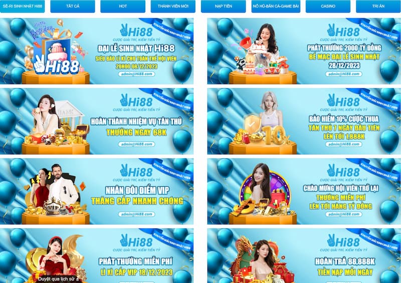 Hi88 - Sân Chơi Của Mọi Nhà, Cá Cược Thả Ga 4 Khuyến Mãi Tại Hi88