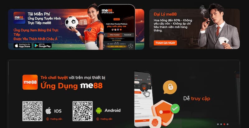 Me88 - Thiên đường cá cược, chơi game hấp dẫn nhất hiện nay 2 Nhà Cái An Toàn